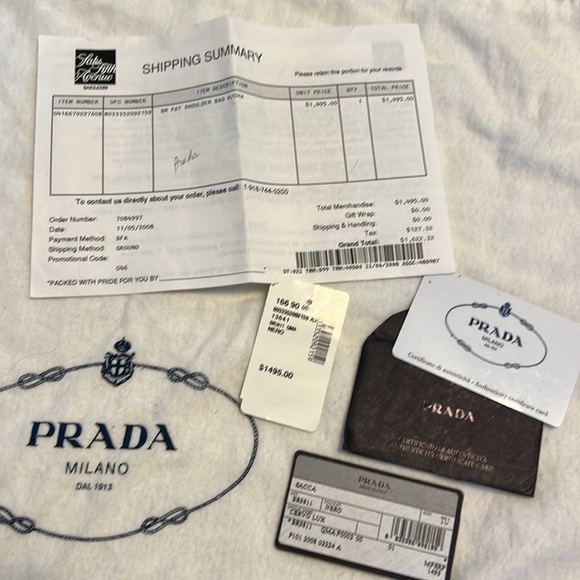 Authentic Prada Sacca Nero Lux shoulder bag with silver chain - Picture 8 of 13